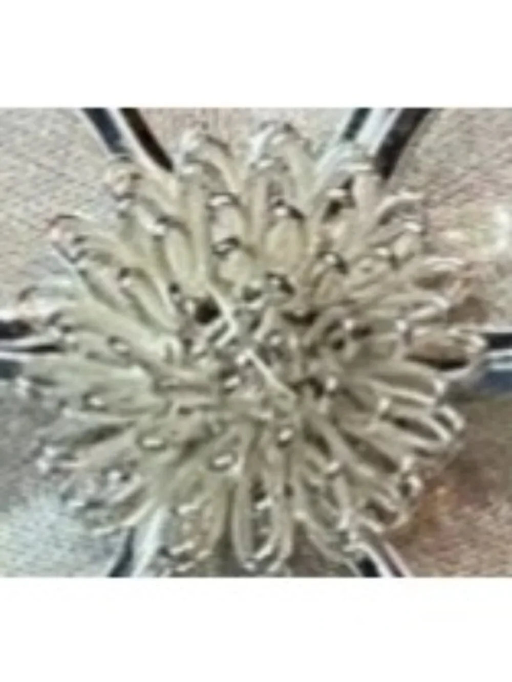 Vintage Flower Pin Brooch Mesh Petal Mixed Metals Silver Plated Silver Tone